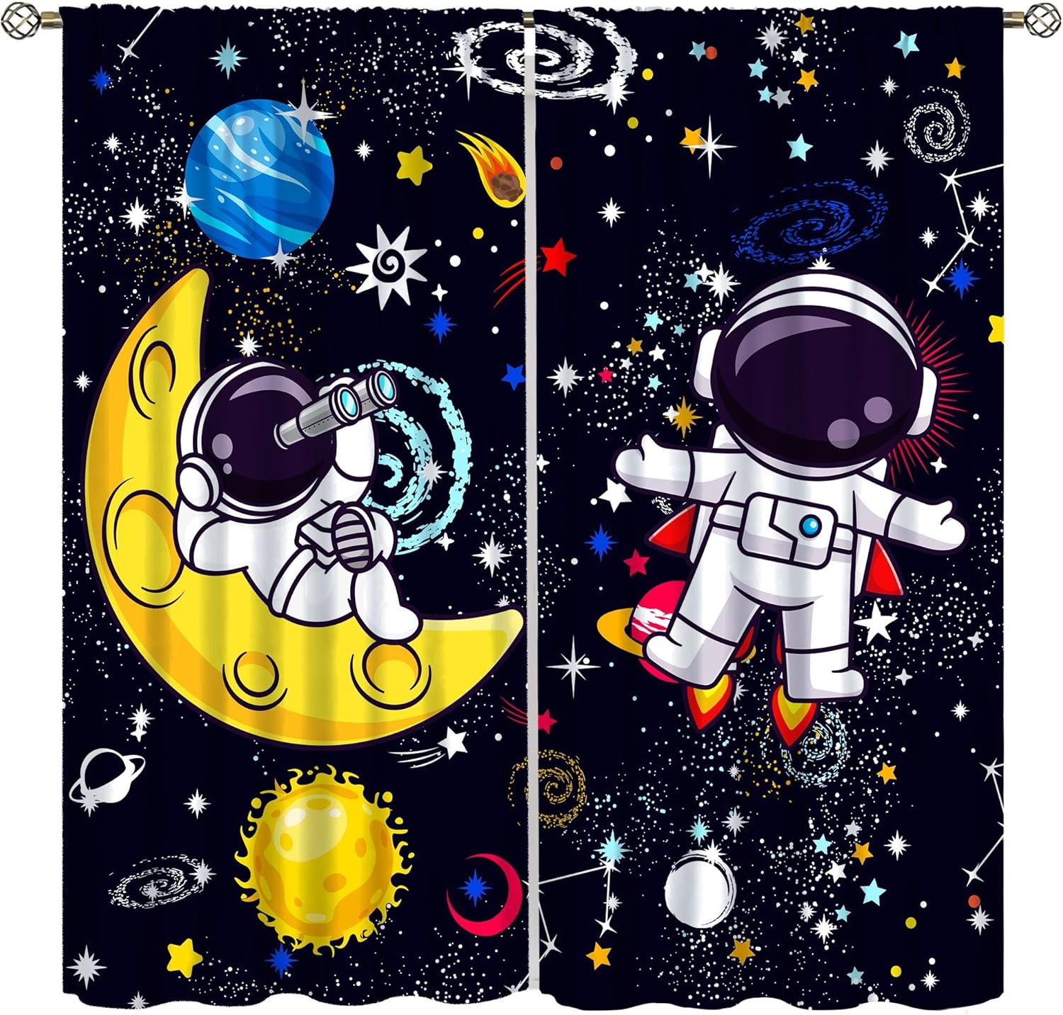 Science Nursery - Tenda Decorativa Galaxy Science, Tappeto Murale