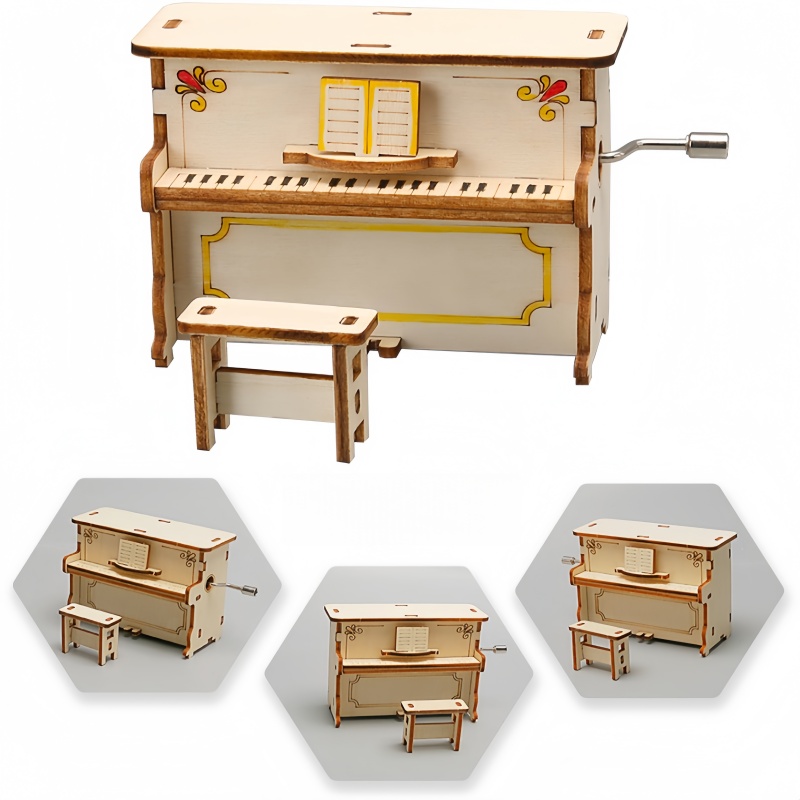 Science Max - Pianoforte per Bambini Fai-da-Te con Manovella,