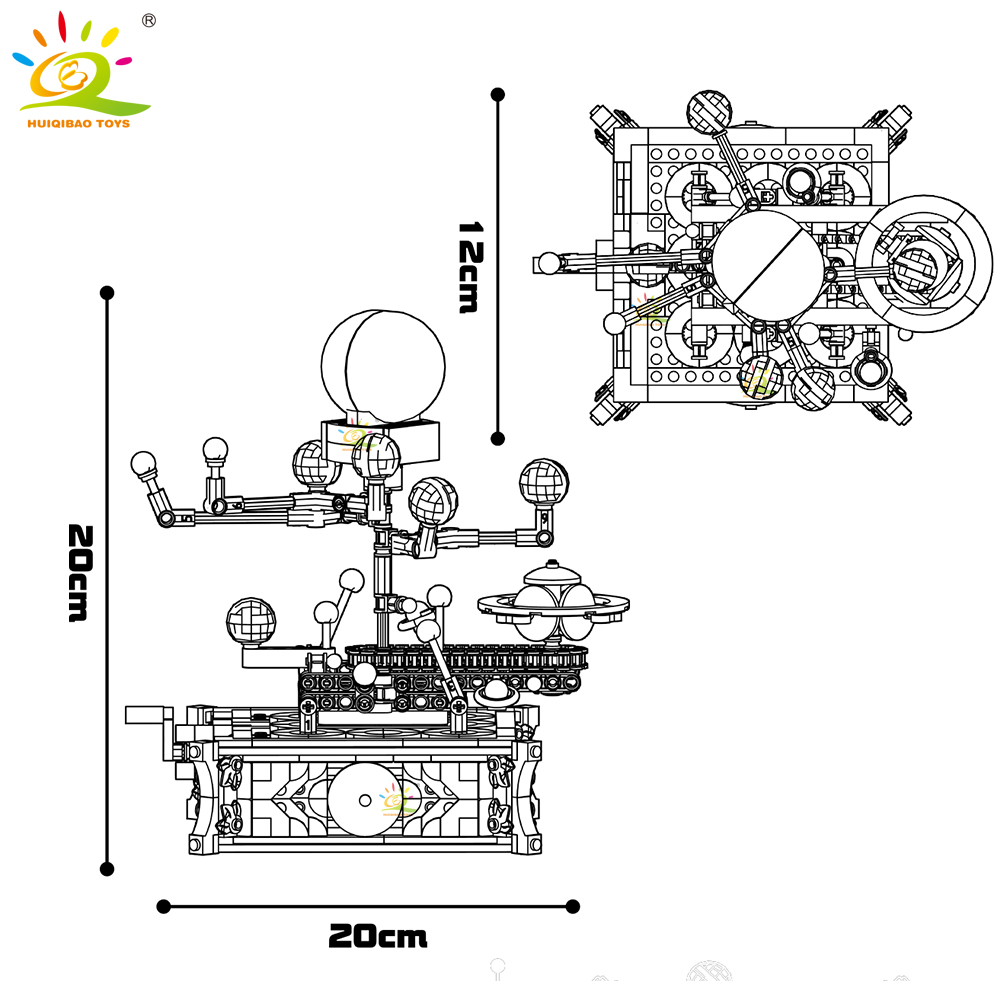 HUIQIBAO MOC Spazio Sistema So - Solar System Orrery recensione e prezzo